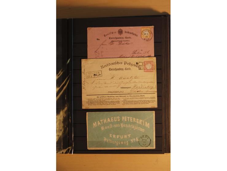 1872/74, Brustschilde, ungebrauchte und gestempelte Sammlung mit Briefen und Karten, dabei Einheiten, nachverwendete Stempel,