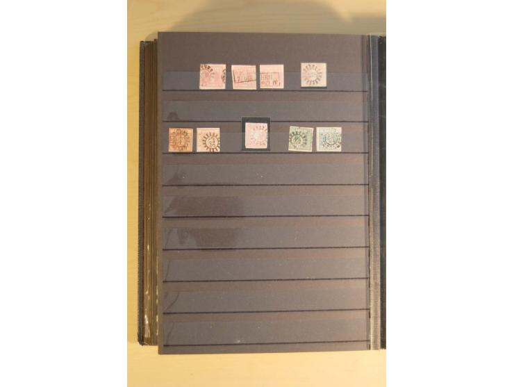 1872/74, Brustschilde, ungebrauchte und gestempelte Sammlung mit Briefen und Karten, dabei Einheiten, nachverwendete Stempel,