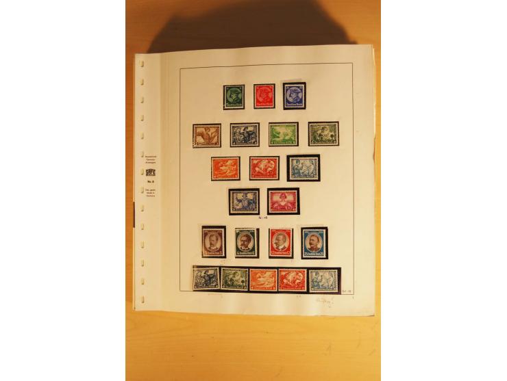 1933/45, ungebrauchte Sammlung, kpl. mit allen Blocks und guten Ausgaben, spezialisiert gesammelt mit zahlreichen Typen und A