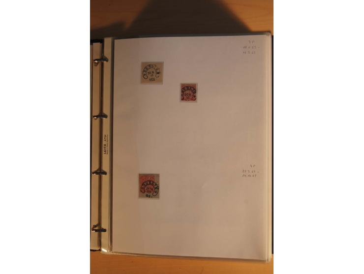 HUFEISENSTEMPEL: 1865/80 (ca.), sehr reichhaltige Sammlung auf losen Marken, Briefstücken und vielen Briefen, Karten, Ganzsac