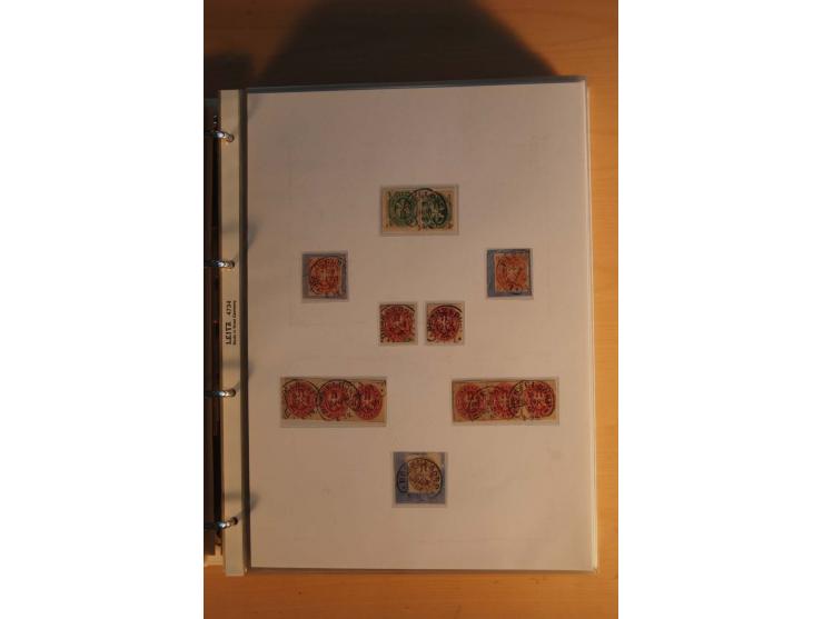 HUFEISENSTEMPEL: 1865/80 (ca.), sehr reichhaltige Sammlung auf losen Marken, Briefstücken und vielen Briefen, Karten, Ganzsac