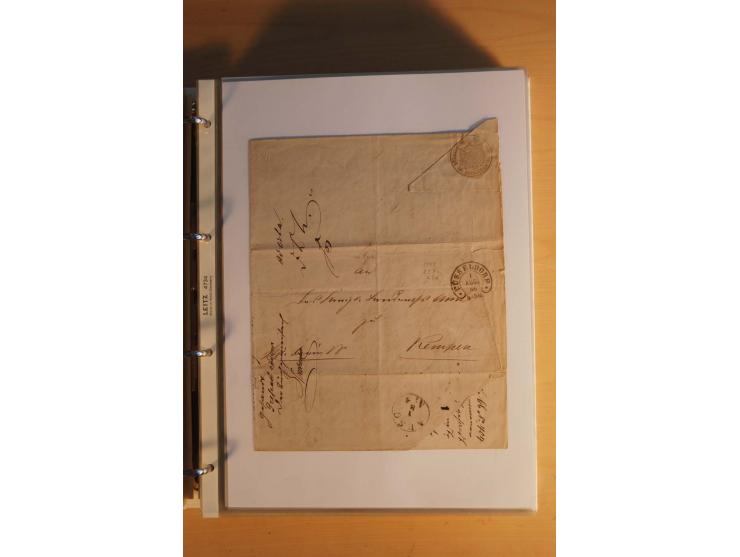 HUFEISENSTEMPEL: 1865/80 (ca.), sehr reichhaltige Sammlung auf losen Marken, Briefstücken und vielen Briefen, Karten, Ganzsac