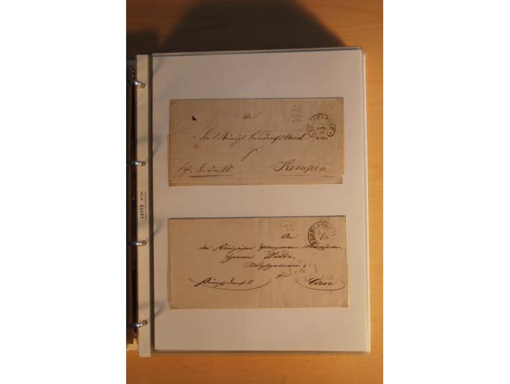 HUFEISENSTEMPEL: 1865/80 (ca.), sehr reichhaltige Sammlung auf losen Marken, Briefstücken und vielen Briefen, Karten, Ganzsac