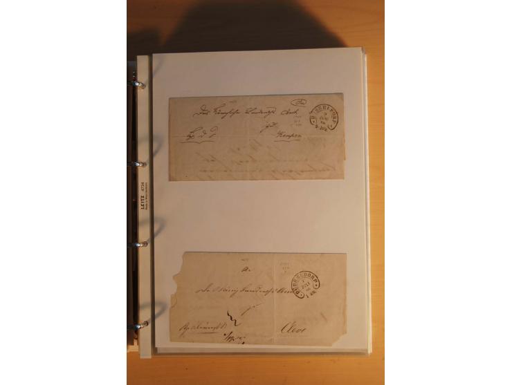 HUFEISENSTEMPEL: 1865/80 (ca.), sehr reichhaltige Sammlung auf losen Marken, Briefstücken und vielen Briefen, Karten, Ganzsac