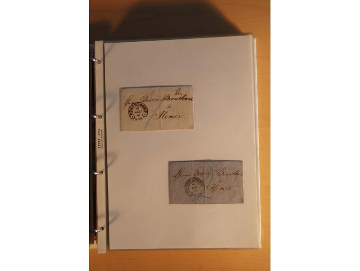HUFEISENSTEMPEL: 1865/80 (ca.), sehr reichhaltige Sammlung auf losen Marken, Briefstücken und vielen Briefen, Karten, Ganzsac