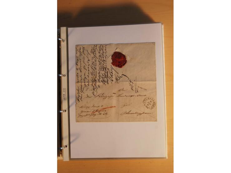 HUFEISENSTEMPEL: 1865/80 (ca.), sehr reichhaltige Sammlung auf losen Marken, Briefstücken und vielen Briefen, Karten, Ganzsac