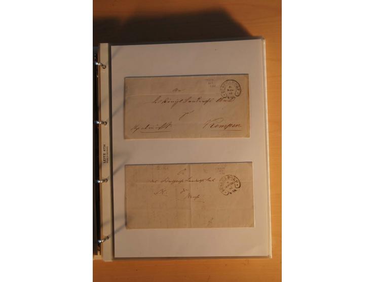 HUFEISENSTEMPEL: 1865/80 (ca.), sehr reichhaltige Sammlung auf losen Marken, Briefstücken und vielen Briefen, Karten, Ganzsac