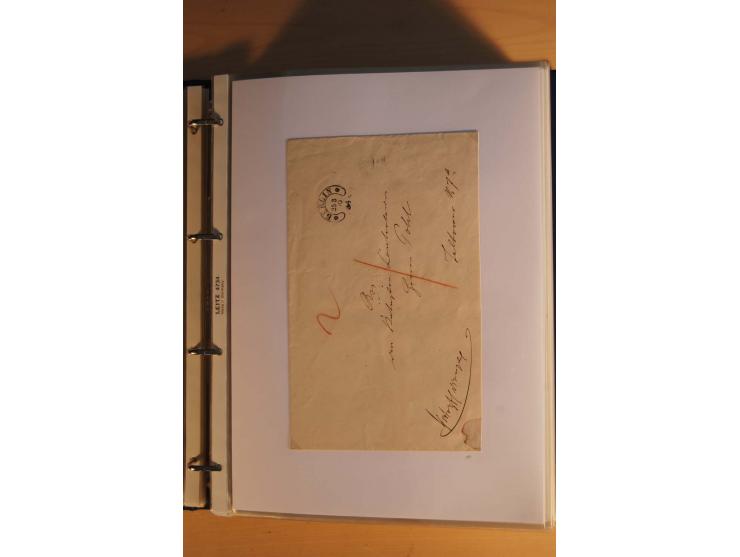 HUFEISENSTEMPEL: 1865/80 (ca.), sehr reichhaltige Sammlung auf losen Marken, Briefstücken und vielen Briefen, Karten, Ganzsac