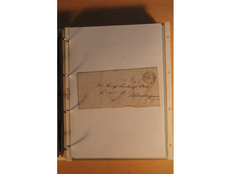 HUFEISENSTEMPEL: 1865/80 (ca.), sehr reichhaltige Sammlung auf losen Marken, Briefstücken und vielen Briefen, Karten, Ganzsac