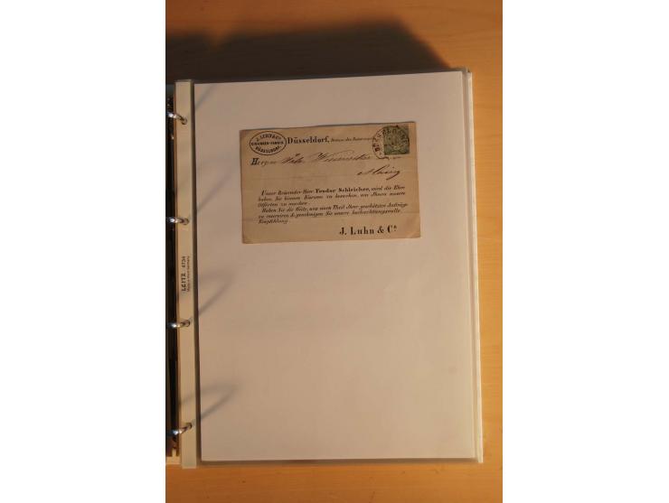 HUFEISENSTEMPEL: 1865/80 (ca.), sehr reichhaltige Sammlung auf losen Marken, Briefstücken und vielen Briefen, Karten, Ganzsac