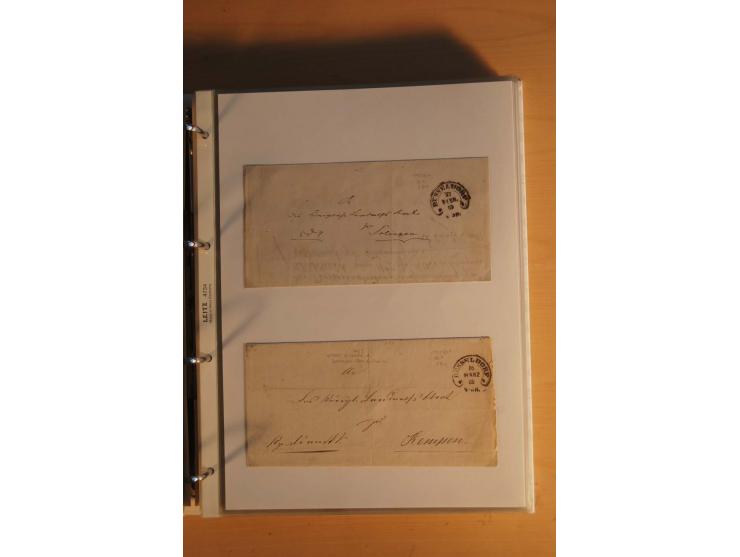 HUFEISENSTEMPEL: 1865/80 (ca.), sehr reichhaltige Sammlung auf losen Marken, Briefstücken und vielen Briefen, Karten, Ganzsac