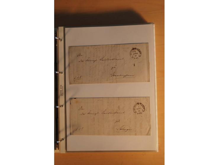 HUFEISENSTEMPEL: 1865/80 (ca.), sehr reichhaltige Sammlung auf losen Marken, Briefstücken und vielen Briefen, Karten, Ganzsac