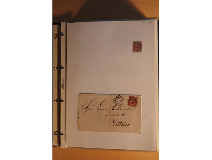 HUFEISENSTEMPEL: 1865/80 (ca.), sehr reichhaltige Sammlung auf losen Marken, Briefstücken und vielen Briefen, Karten, Ganzsac