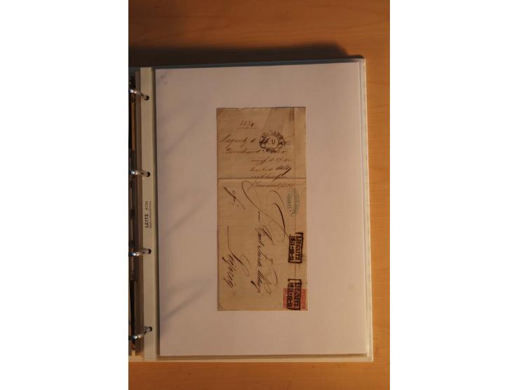 HUFEISENSTEMPEL: 1865/80 (ca.), sehr reichhaltige Sammlung auf losen Marken, Briefstücken und vielen Briefen, Karten, Ganzsac