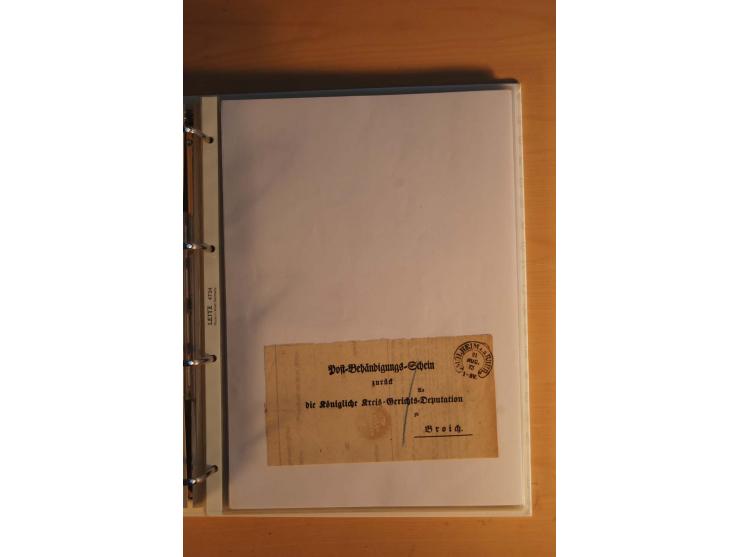 HUFEISENSTEMPEL: 1865/80 (ca.), sehr reichhaltige Sammlung auf losen Marken, Briefstücken und vielen Briefen, Karten, Ganzsac