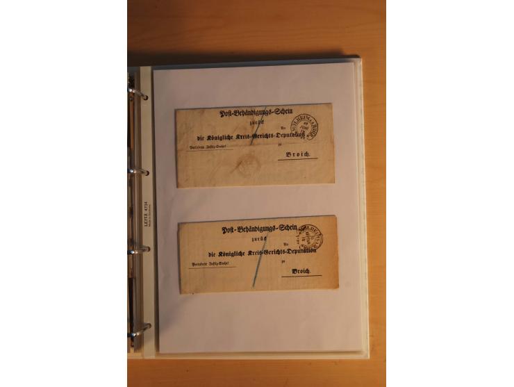 HUFEISENSTEMPEL: 1865/80 (ca.), sehr reichhaltige Sammlung auf losen Marken, Briefstücken und vielen Briefen, Karten, Ganzsac