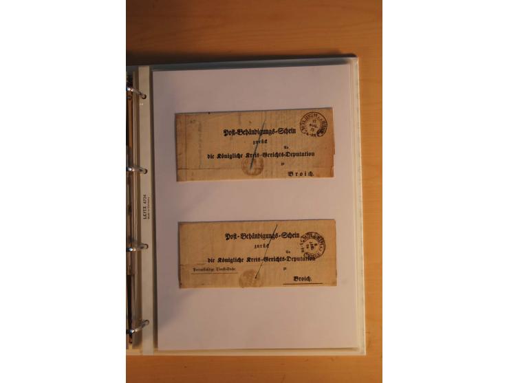 HUFEISENSTEMPEL: 1865/80 (ca.), sehr reichhaltige Sammlung auf losen Marken, Briefstücken und vielen Briefen, Karten, Ganzsac