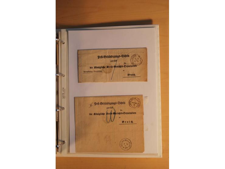 HUFEISENSTEMPEL: 1865/80 (ca.), sehr reichhaltige Sammlung auf losen Marken, Briefstücken und vielen Briefen, Karten, Ganzsac
