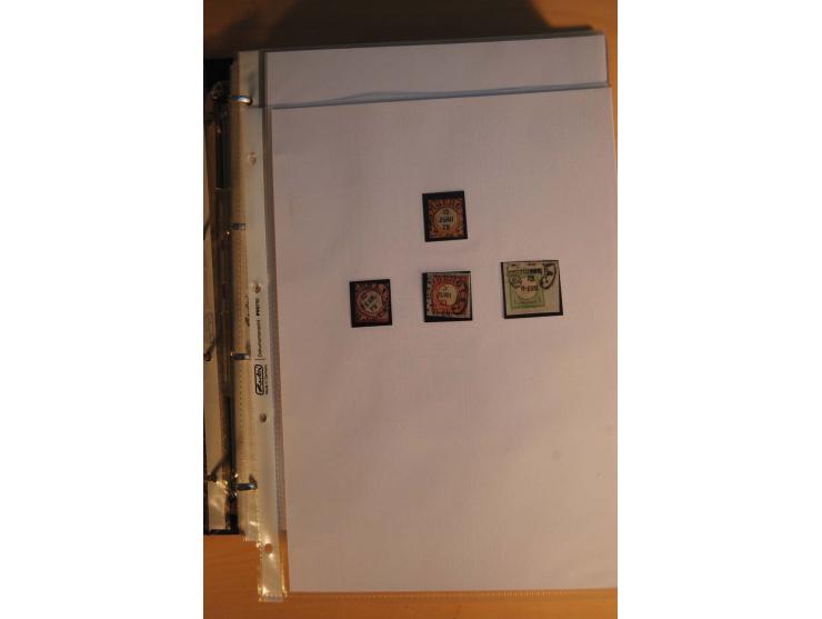 HUFEISENSTEMPEL: 1865/80 (ca.), sehr reichhaltige Sammlung auf losen Marken, Briefstücken und vielen Briefen, Karten, Ganzsac