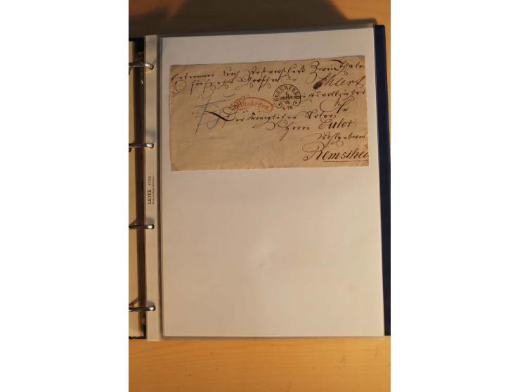 HUFEISENSTEMPEL: 1865/80 (ca.), sehr reichhaltige Sammlung auf losen Marken, Briefstücken und vielen Briefen, Karten, Ganzsac