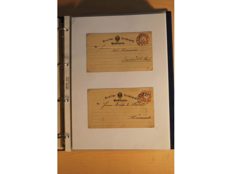HUFEISENSTEMPEL: 1865/80 (ca.), sehr reichhaltige Sammlung auf losen Marken, Briefstücken und vielen Briefen, Karten, Ganzsac