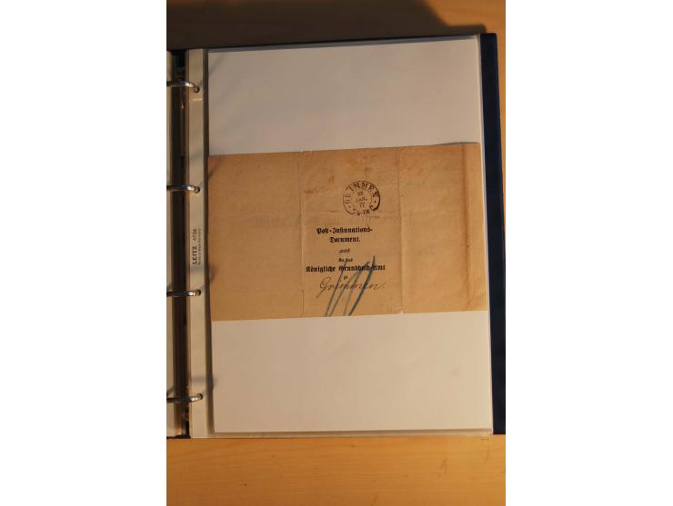HUFEISENSTEMPEL: 1865/80 (ca.), sehr reichhaltige Sammlung auf losen Marken, Briefstücken und vielen Briefen, Karten, Ganzsac