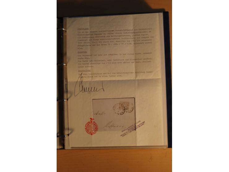 HUFEISENSTEMPEL: 1865/80 (ca.), sehr reichhaltige Sammlung auf losen Marken, Briefstücken und vielen Briefen, Karten, Ganzsac
