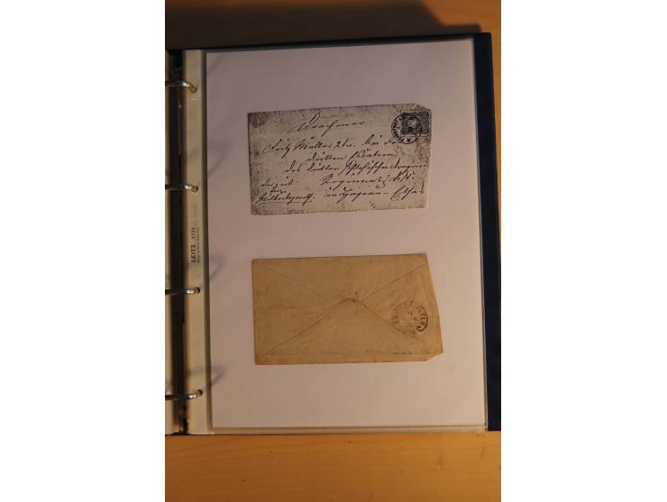 HUFEISENSTEMPEL: 1865/80 (ca.), sehr reichhaltige Sammlung auf losen Marken, Briefstücken und vielen Briefen, Karten, Ganzsac