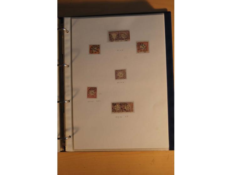 HUFEISENSTEMPEL: 1865/80 (ca.), sehr reichhaltige Sammlung auf losen Marken, Briefstücken und vielen Briefen, Karten, Ganzsac