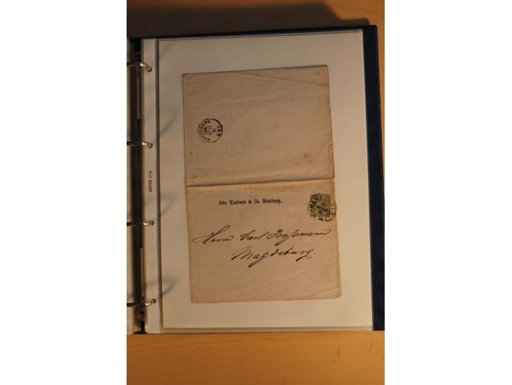 HUFEISENSTEMPEL: 1865/80 (ca.), sehr reichhaltige Sammlung auf losen Marken, Briefstücken und vielen Briefen, Karten, Ganzsac