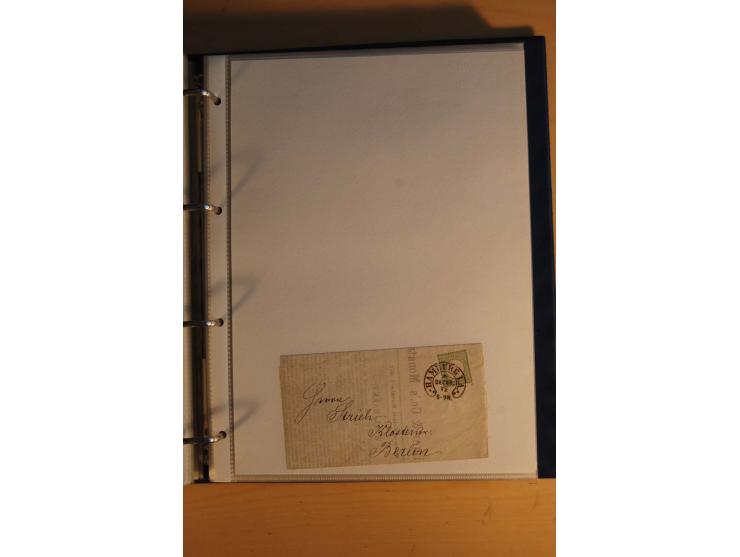 HUFEISENSTEMPEL: 1865/80 (ca.), sehr reichhaltige Sammlung auf losen Marken, Briefstücken und vielen Briefen, Karten, Ganzsac