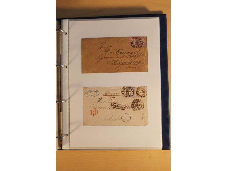 HUFEISENSTEMPEL: 1865/80 (ca.), sehr reichhaltige Sammlung auf losen Marken, Briefstücken und vielen Briefen, Karten, Ganzsac