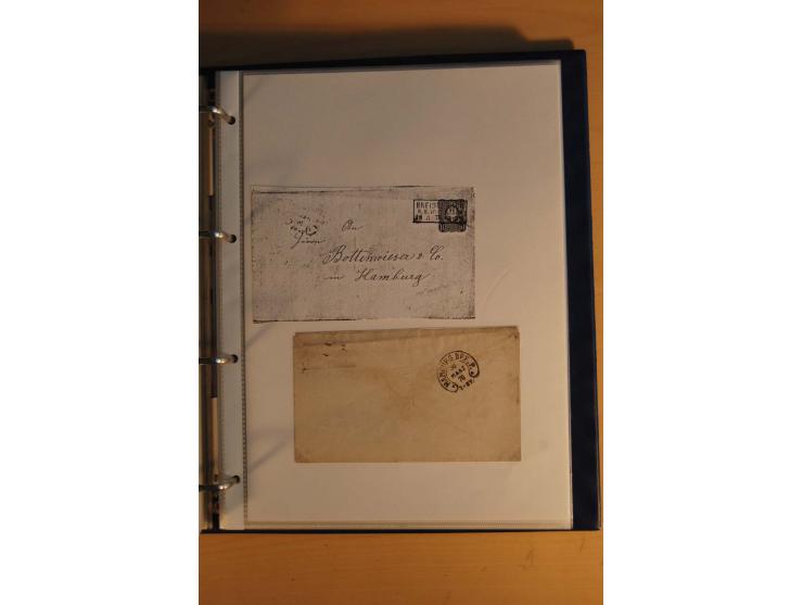 HUFEISENSTEMPEL: 1865/80 (ca.), sehr reichhaltige Sammlung auf losen Marken, Briefstücken und vielen Briefen, Karten, Ganzsac