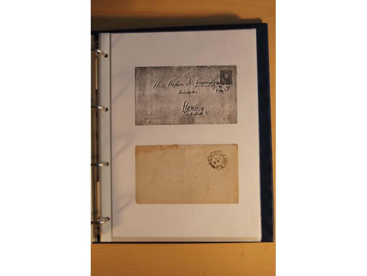 HUFEISENSTEMPEL: 1865/80 (ca.), sehr reichhaltige Sammlung auf losen Marken, Briefstücken und vielen Briefen, Karten, Ganzsac