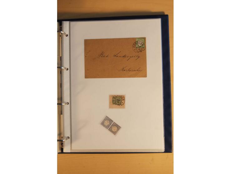 HUFEISENSTEMPEL: 1865/80 (ca.), sehr reichhaltige Sammlung auf losen Marken, Briefstücken und vielen Briefen, Karten, Ganzsac