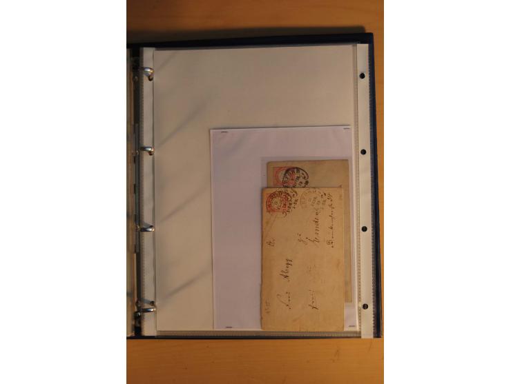 HUFEISENSTEMPEL: 1865/80 (ca.), sehr reichhaltige Sammlung auf losen Marken, Briefstücken und vielen Briefen, Karten, Ganzsac