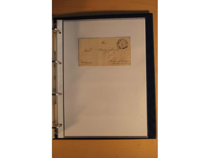 HUFEISENSTEMPEL: 1865/80 (ca.), sehr reichhaltige Sammlung auf losen Marken, Briefstücken und vielen Briefen, Karten, Ganzsac