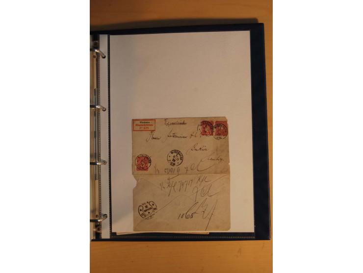 HUFEISENSTEMPEL: 1865/80 (ca.), sehr reichhaltige Sammlung auf losen Marken, Briefstücken und vielen Briefen, Karten, Ganzsac