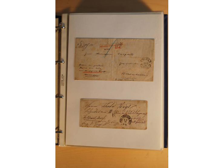 HUFEISENSTEMPEL: 1865/80 (ca.), sehr reichhaltige Sammlung auf losen Marken, Briefstücken und vielen Briefen, Karten, Ganzsac