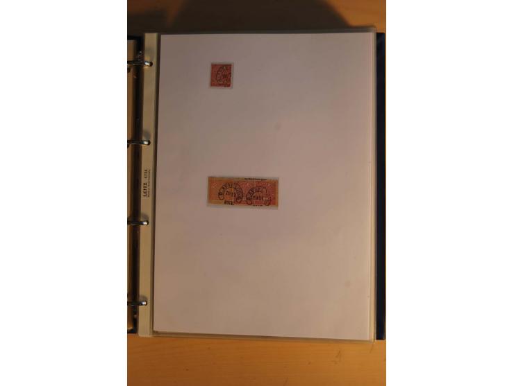 HUFEISENSTEMPEL: 1865/80 (ca.), sehr reichhaltige Sammlung auf losen Marken, Briefstücken und vielen Briefen, Karten, Ganzsac