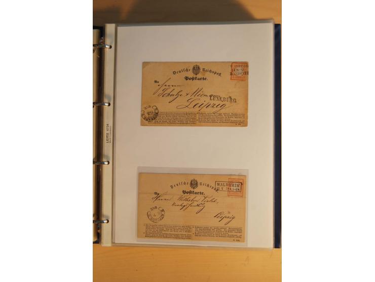 HUFEISENSTEMPEL: 1865/80 (ca.), sehr reichhaltige Sammlung auf losen Marken, Briefstücken und vielen Briefen, Karten, Ganzsac