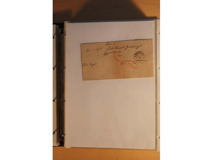 HUFEISENSTEMPEL: 1865/80 (ca.), sehr reichhaltige Sammlung auf losen Marken, Briefstücken und vielen Briefen, Karten, Ganzsac