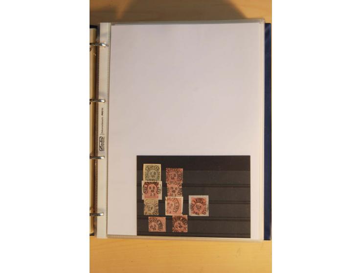 HUFEISENSTEMPEL: 1865/80 (ca.), sehr reichhaltige Sammlung auf losen Marken, Briefstücken und vielen Briefen, Karten, Ganzsac