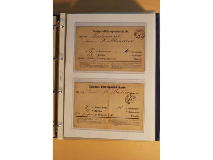 HUFEISENSTEMPEL: 1865/80 (ca.), sehr reichhaltige Sammlung auf losen Marken, Briefstücken und vielen Briefen, Karten, Ganzsac