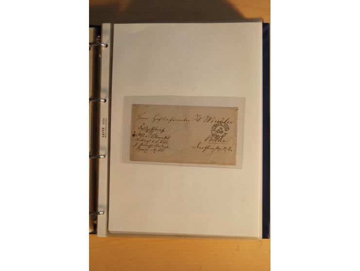 HUFEISENSTEMPEL: 1865/80 (ca.), sehr reichhaltige Sammlung auf losen Marken, Briefstücken und vielen Briefen, Karten, Ganzsac
