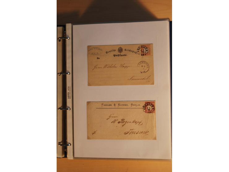 HUFEISENSTEMPEL: 1865/80 (ca.), sehr reichhaltige Sammlung auf losen Marken, Briefstücken und vielen Briefen, Karten, Ganzsac