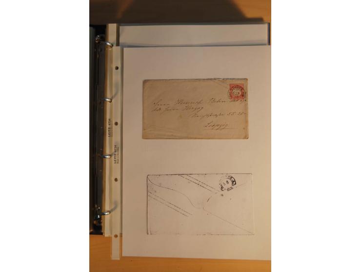 HUFEISENSTEMPEL: 1865/80 (ca.), sehr reichhaltige Sammlung auf losen Marken, Briefstücken und vielen Briefen, Karten, Ganzsac