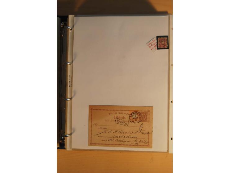 HUFEISENSTEMPEL: 1865/80 (ca.), sehr reichhaltige Sammlung auf losen Marken, Briefstücken und vielen Briefen, Karten, Ganzsac