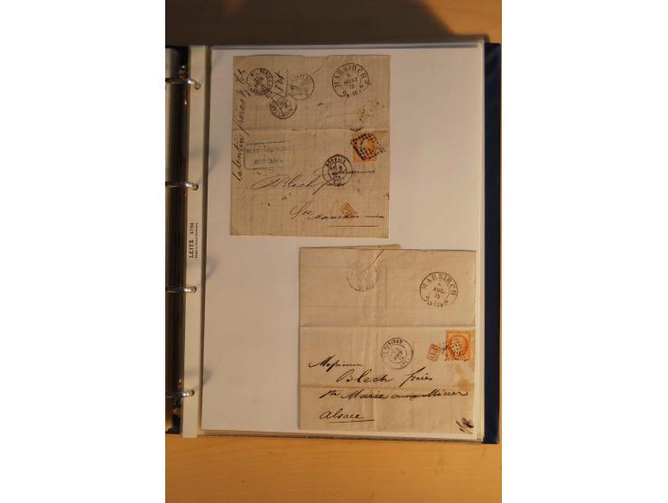 HUFEISENSTEMPEL: 1865/80 (ca.), sehr reichhaltige Sammlung auf losen Marken, Briefstücken und vielen Briefen, Karten, Ganzsac
