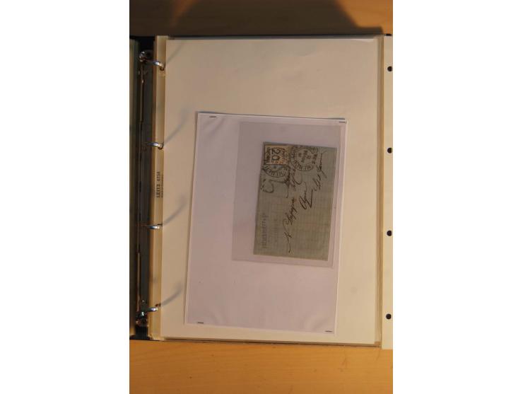 HUFEISENSTEMPEL: 1865/80 (ca.), sehr reichhaltige Sammlung auf losen Marken, Briefstücken und vielen Briefen, Karten, Ganzsac